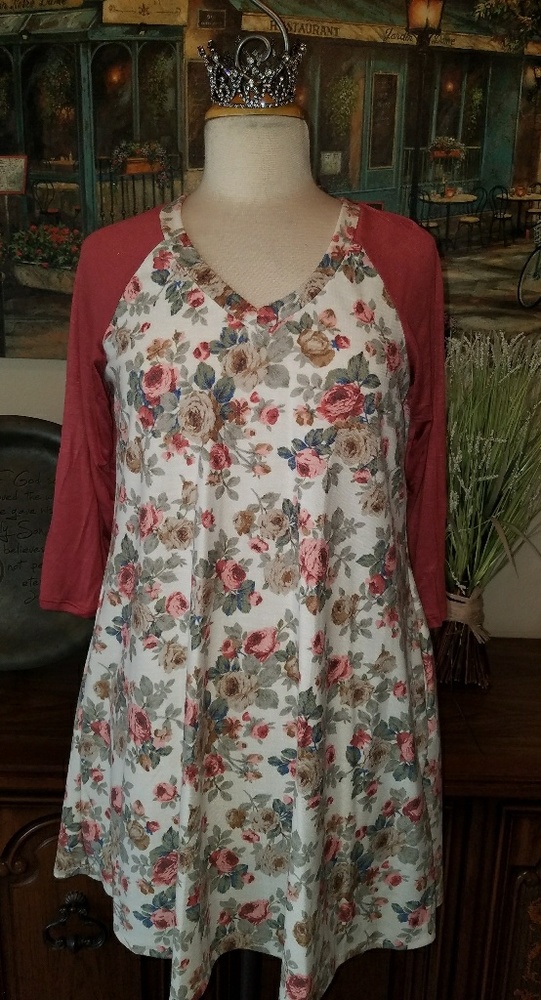 Floral Blush/Mauve dress